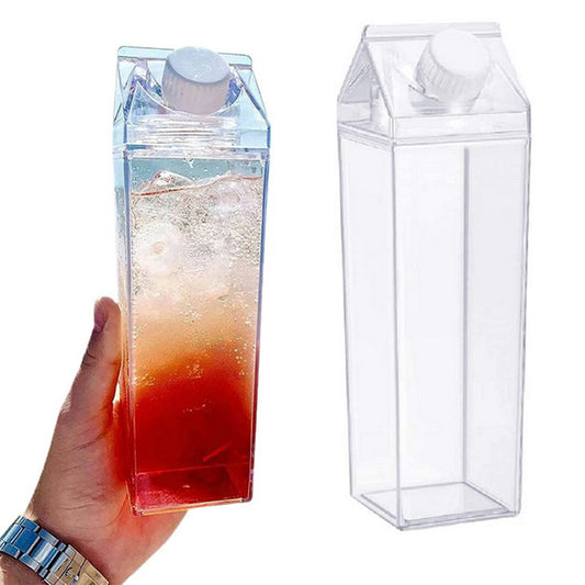 500ML Plastic Clear Milk Carton Water Bottle