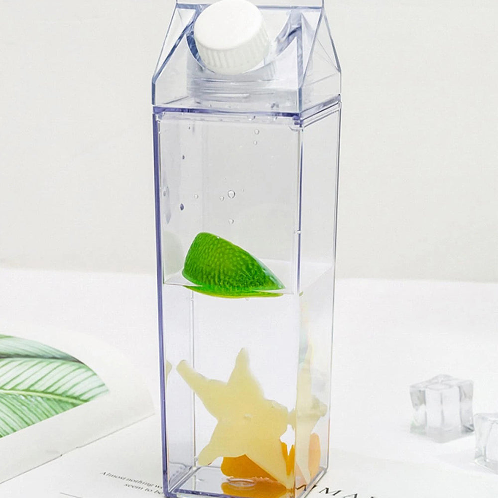 500ML Plastic Clear Milk Carton Water Bottle