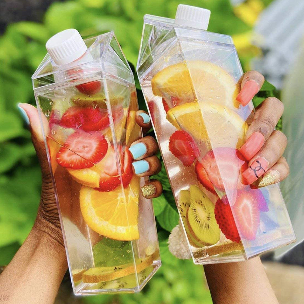 500ML Plastic Clear Milk Carton Water Bottle