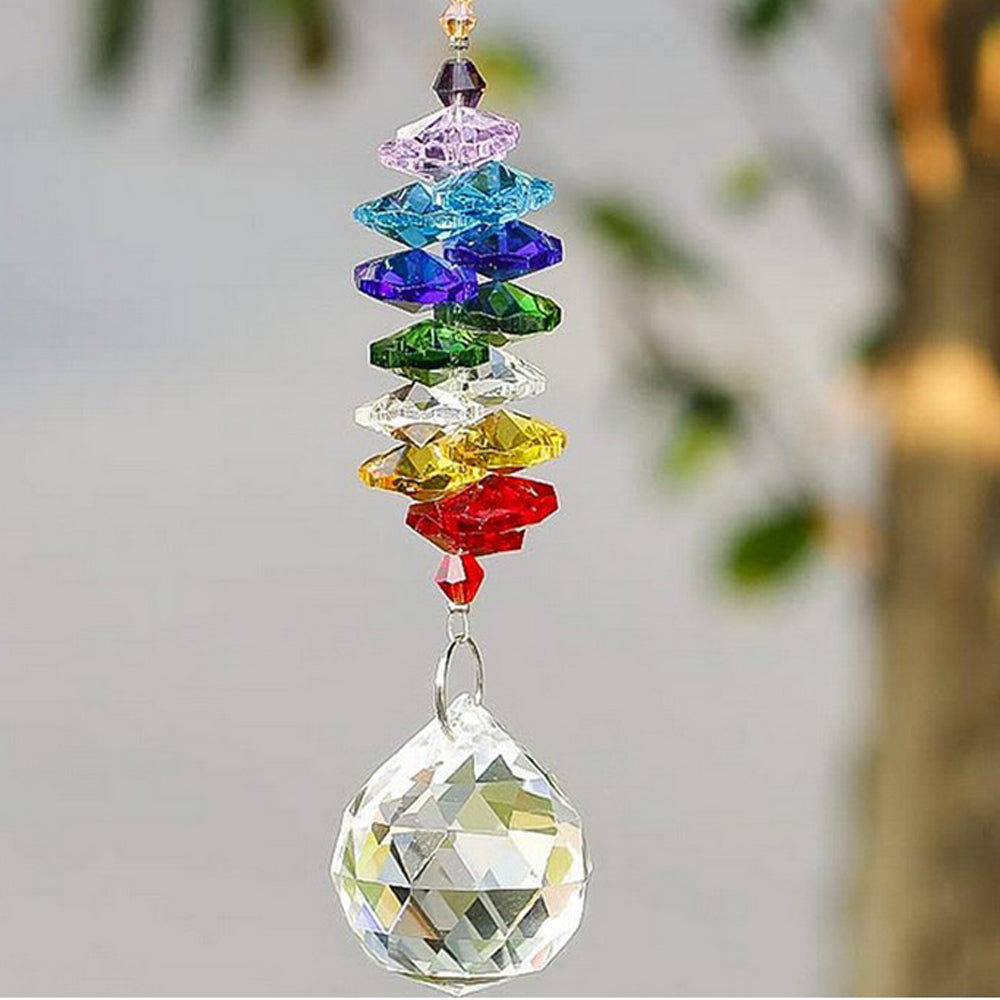 2X Chakra Suncatcher Ornament Hanging Beads