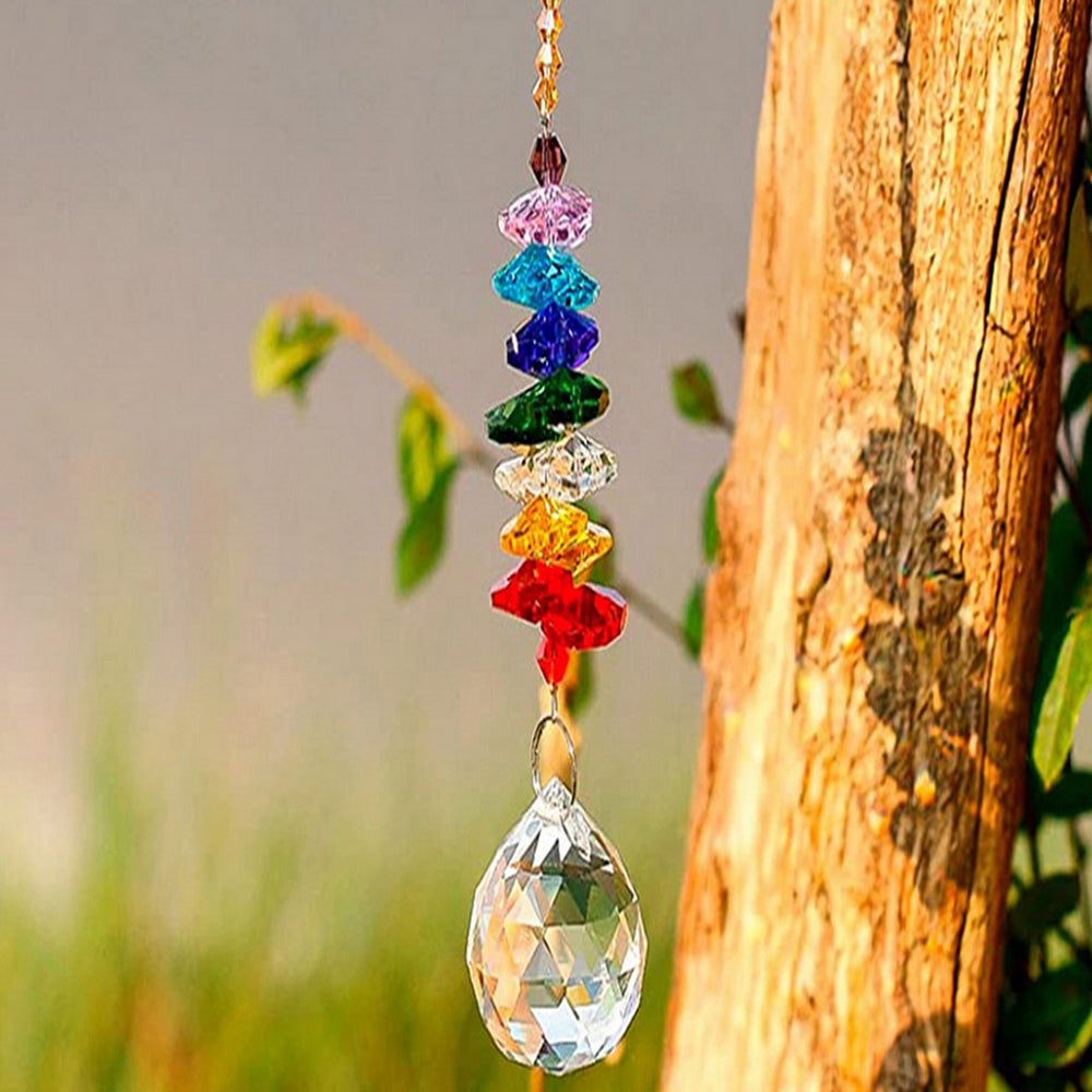 1X Chakra Suncatcher Ornament Hanging Beads
