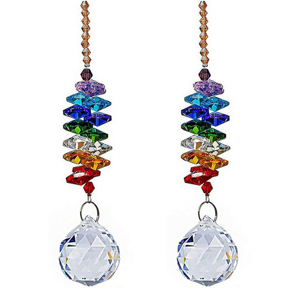 2X Chakra Suncatcher Ornament Hanging Beads