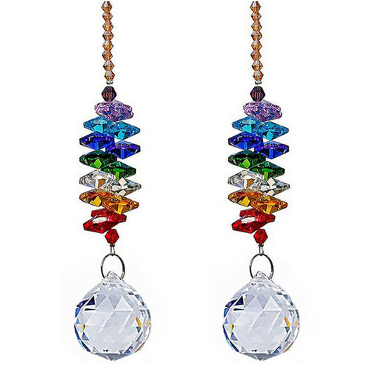 2X Chakra Suncatcher Ornament Hanging Beads