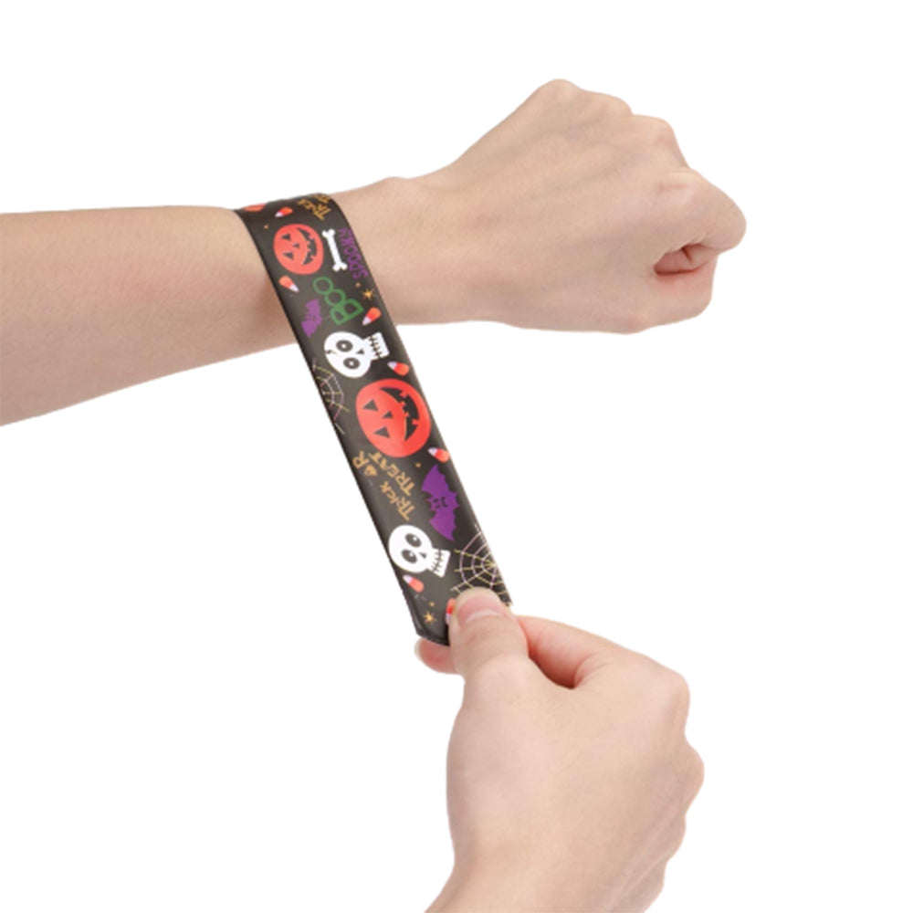 60Pcs Mixed Wrist Snap Slap Bands Halloween and Unicorn Style