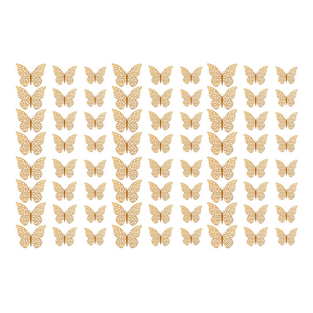 72Pcs 3D DIY Butterfly Wall Decal Wall Stickers 4 Styles 3 Sizes