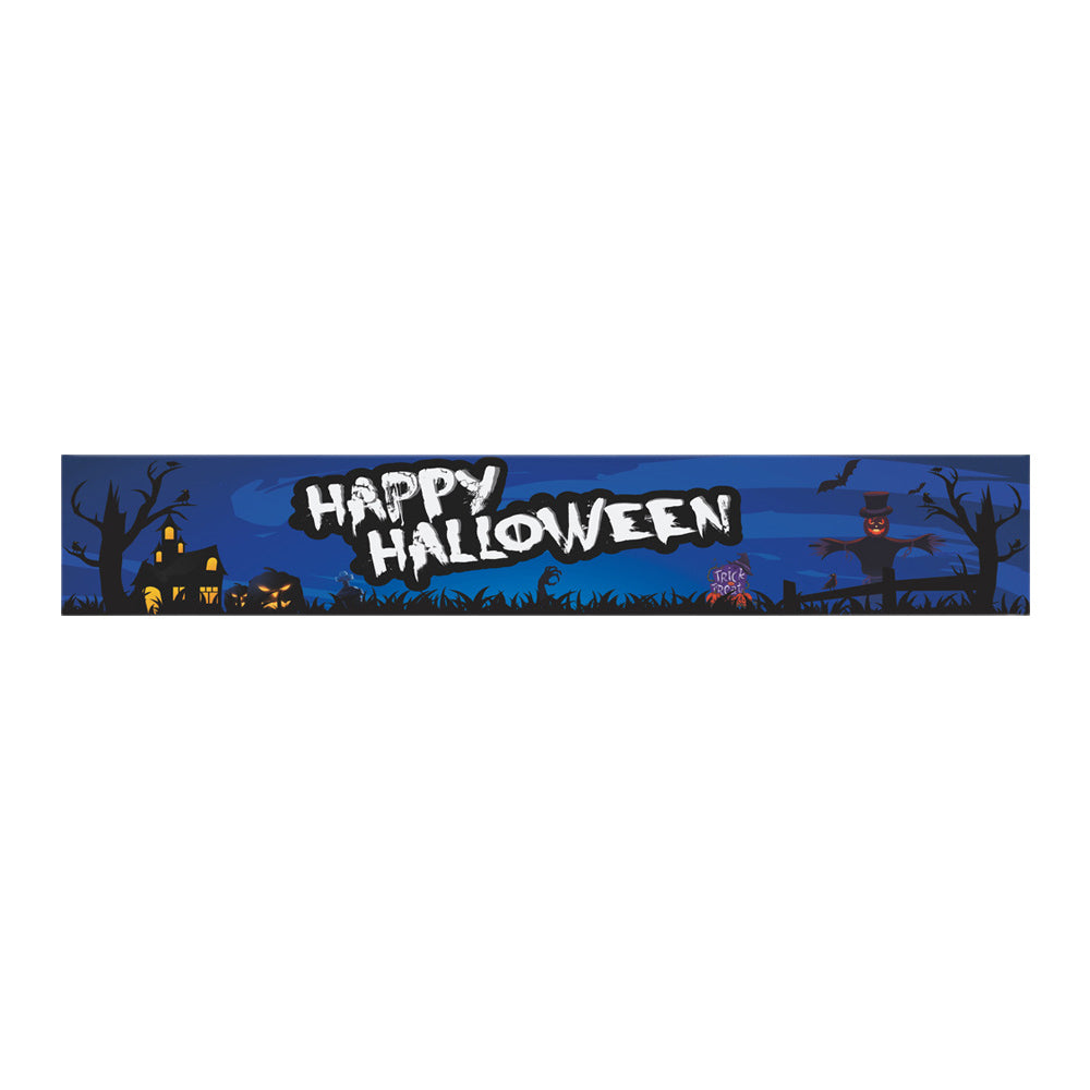 Happy Halloween Banner Background Scary Scene Setter Party Decoration Blue
