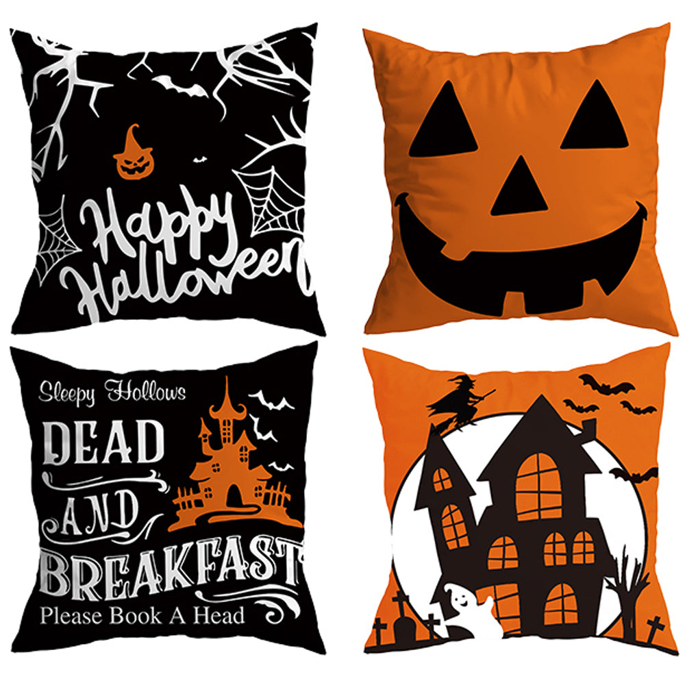 4Pcs Halloween Cushion Covers