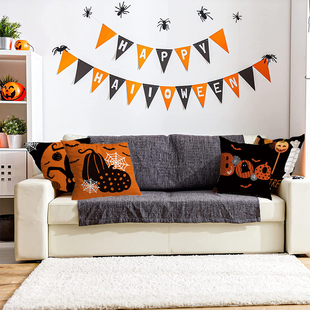 4Pcs Halloween Cushion Covers