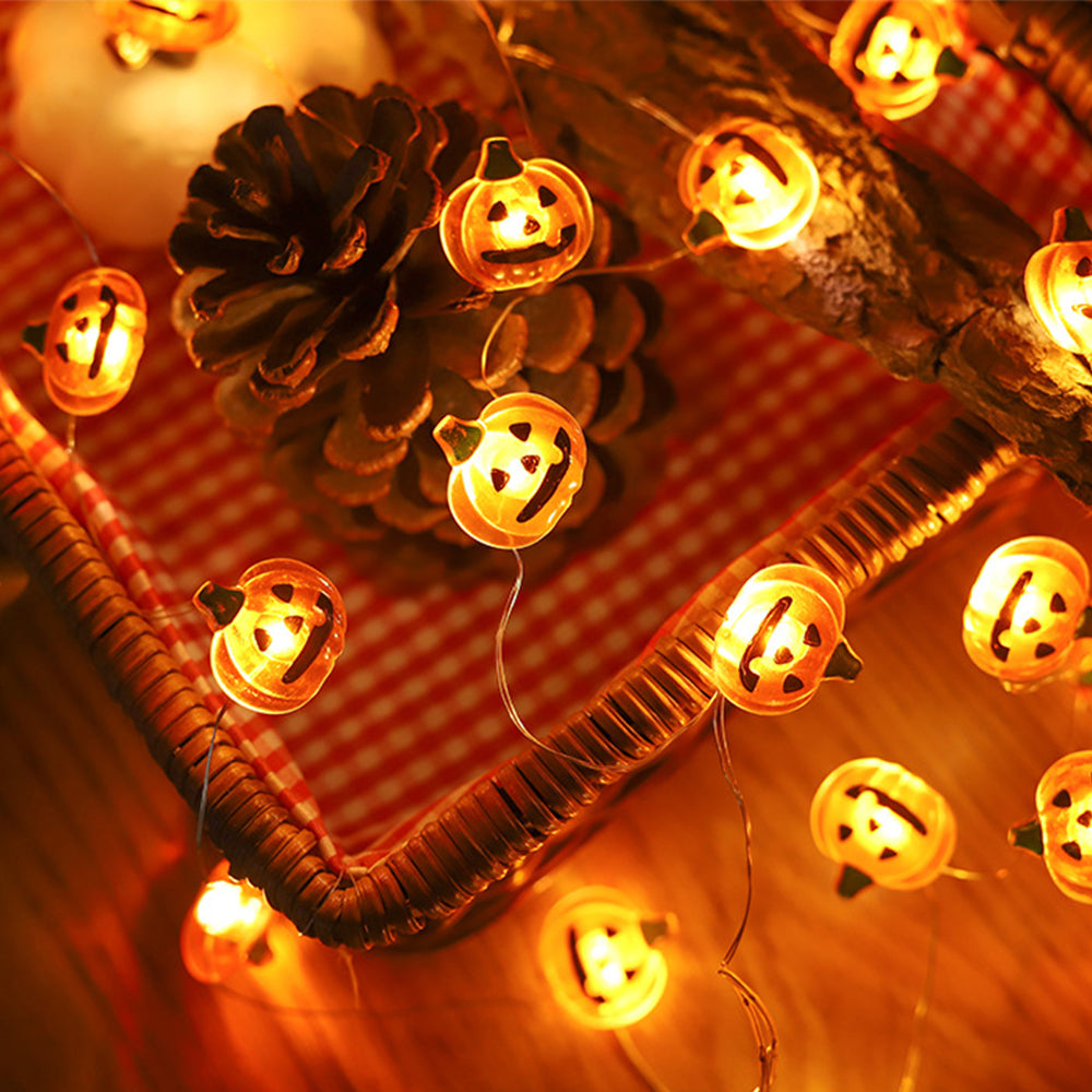 2Pcs Halloween Pumpkin String Light