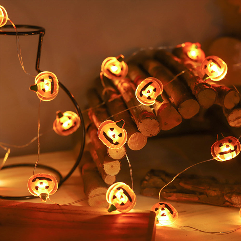 2Pcs Halloween Pumpkin String Light