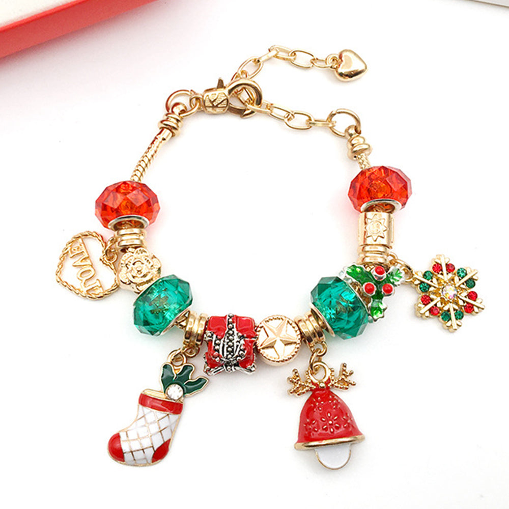 1 Set of Christmas Advent Calendar Blind Box with DIY Charm Bracelets