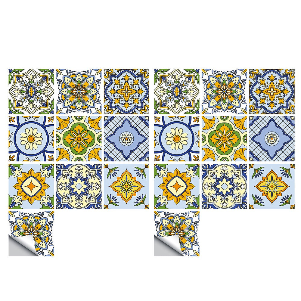 20Pcs Mandala Pattern Tile Wall Stickers Wallpaper Removable Decal Style 3