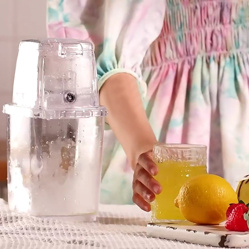Manual Crank Ice Crusher Ice Maker Machine Ice Breaker Ice Grinder Clear