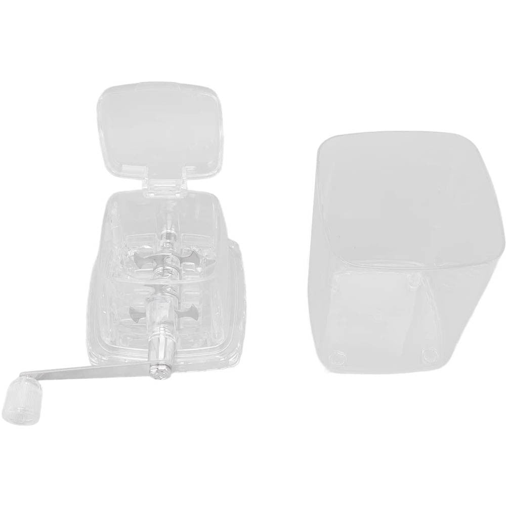 Manual Crank Ice Crusher Ice Maker Machine Ice Breaker Ice Grinder Clear