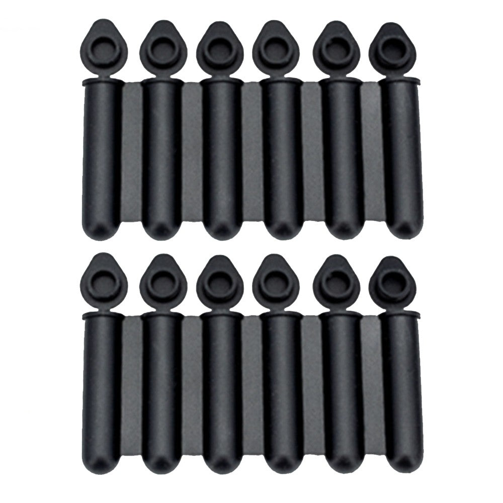 2Pcs Silicone 6 Compartment Ice Strips Molds with Lid for Home Bar to Use Black