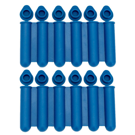 2Pcs Silicone 6 Compartment Ice Strips Molds with Lid for Home Bar to Use Blue