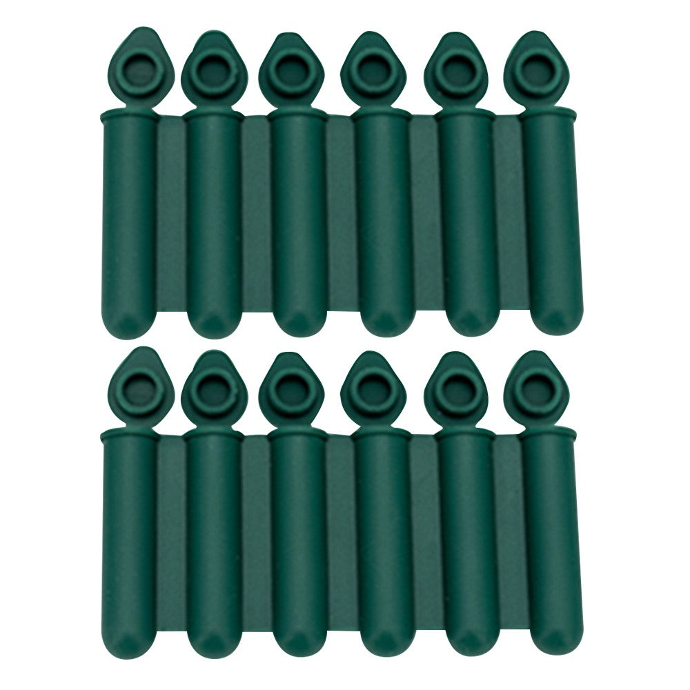 2Pcs Silicone 6 Compartment Ice Strips Molds with Lid for Home Bar to Use Green