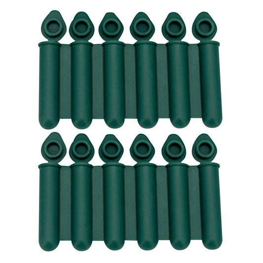 2Pcs Silicone 6 Compartment Ice Strips Molds with Lid for Home Bar to Use Green