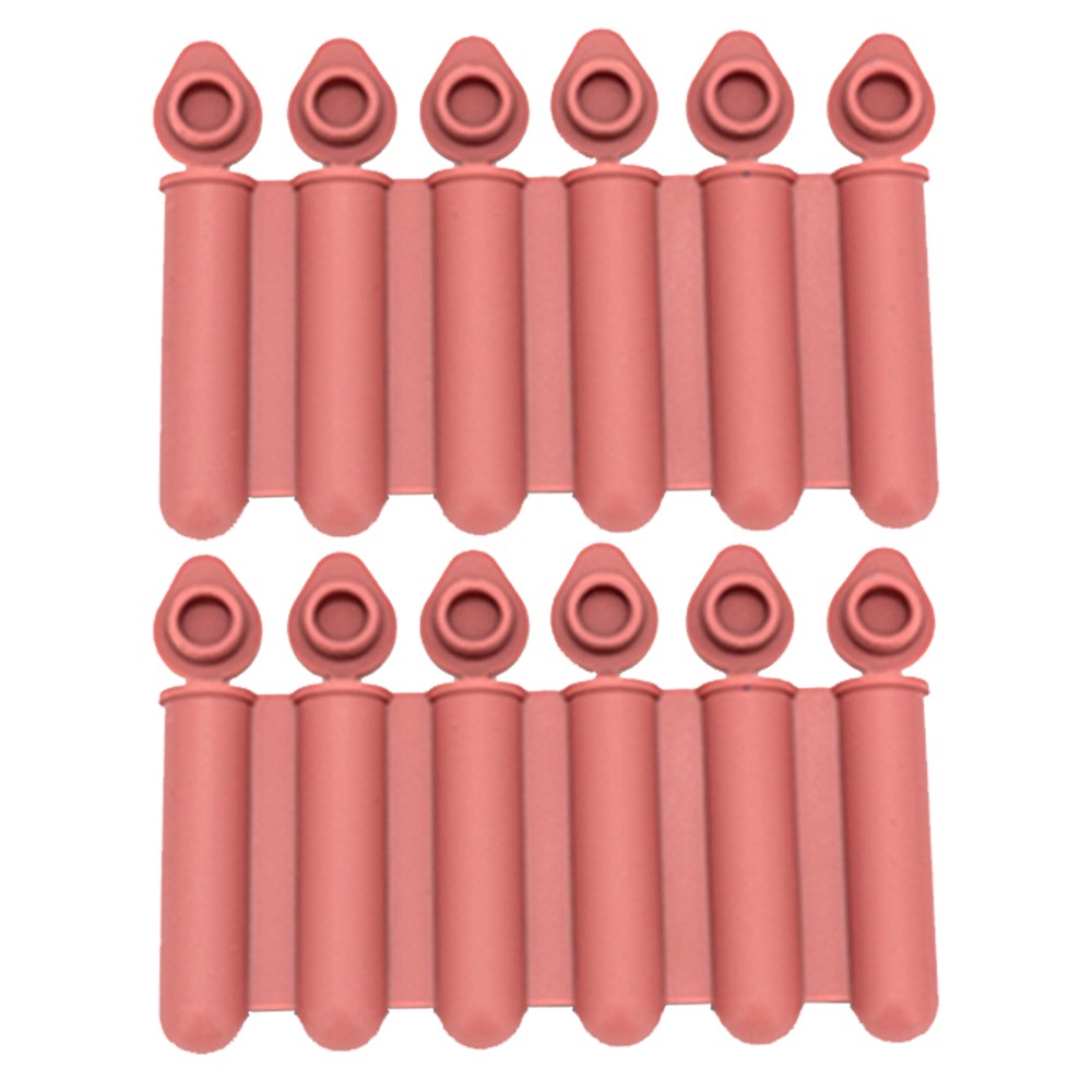 2Pcs Silicone 6 Compartment Ice Strips Molds with Lid for Home Bar to Use Red