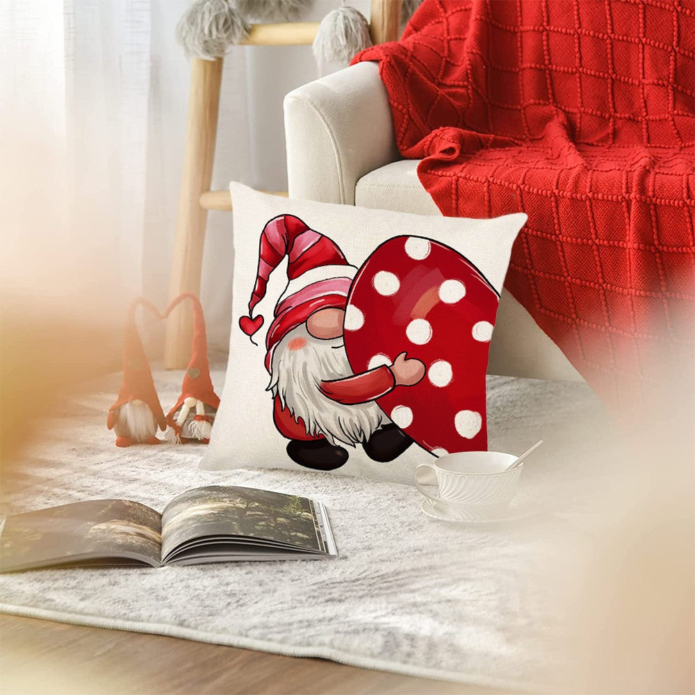 2Pcs Valentines Day Print Cushion Cover Sofa Pillowcase Pillow Cover Style 4