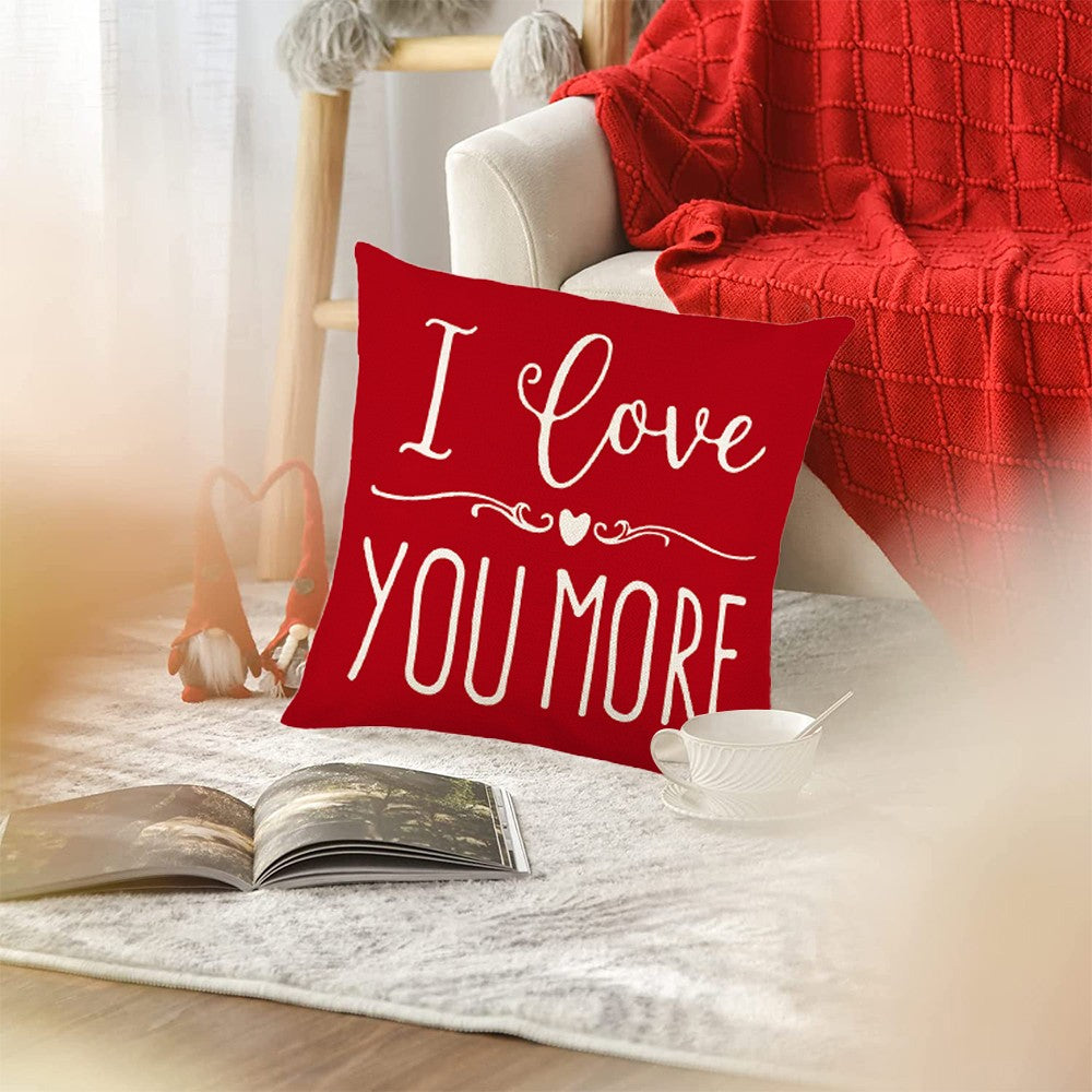 2Pcs Valentines Day Print Cushion Cover Sofa Pillowcase Pillow Cover Style 5