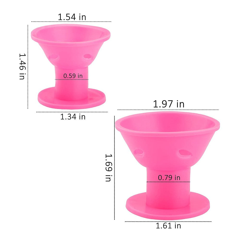 40pcs No Heat Hair Curlers Clip DIY Soft Silicone Hair Rollers Care Pink