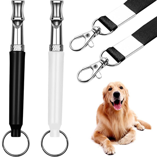 2Pcs Pet Dog Training Whistle Ultra Sonic Adjustable Pitch
