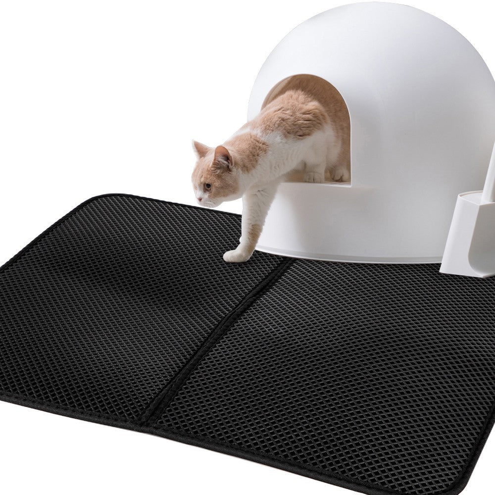 2 X Foldable Cat Litter Box Mat Honeycomb Double Layer Urine Proof Trapping Mat