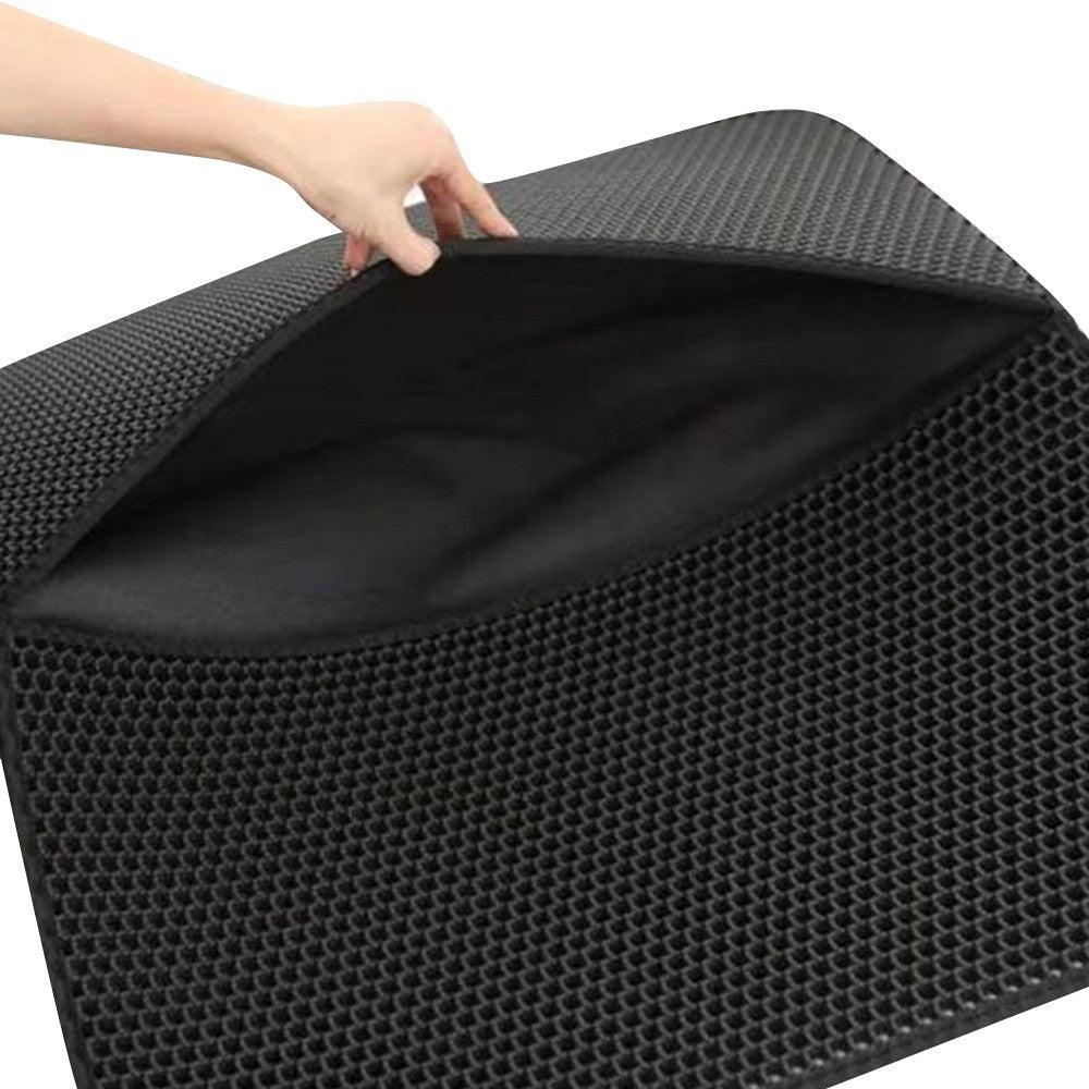 2 X Foldable Cat Litter Box Mat Honeycomb Double Layer Urine Proof Trapping Mat