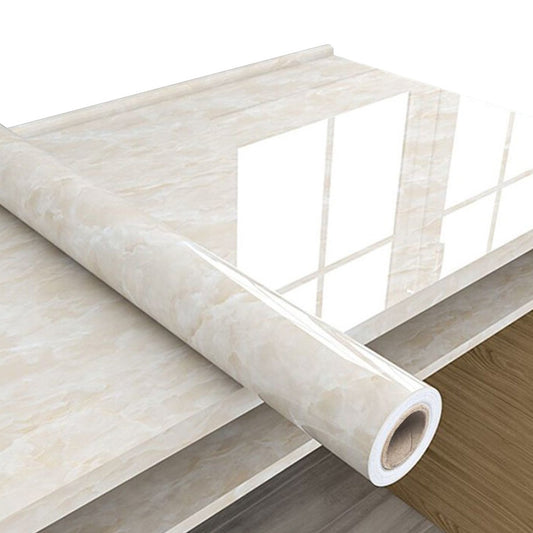 1 X 10M Self Adhesive Yellow Marble Wallpaper Peel and Stick Granite Sticker