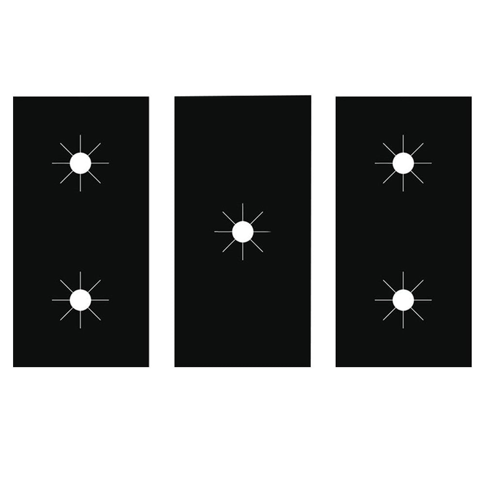 1 X Set of 3Pcs Non-Stick Gas Stove Protector Mat Reusable Burner Covers Pad