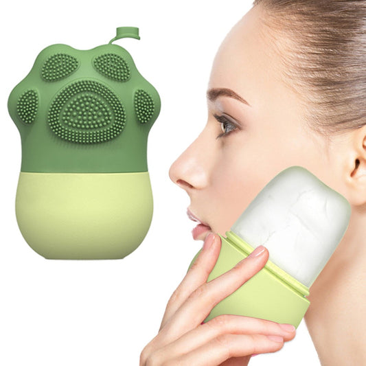 Silicone Ice Facial Cleansing Brush Face Massager Skin Care Tools Green