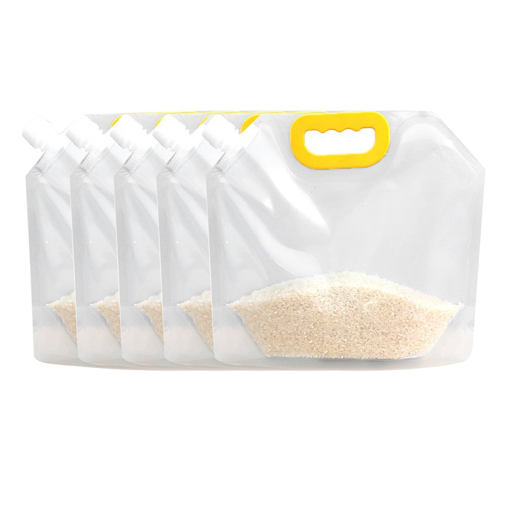 5Pcs 2.5L Sealed Grain Moisture-Proof Storage Bags
