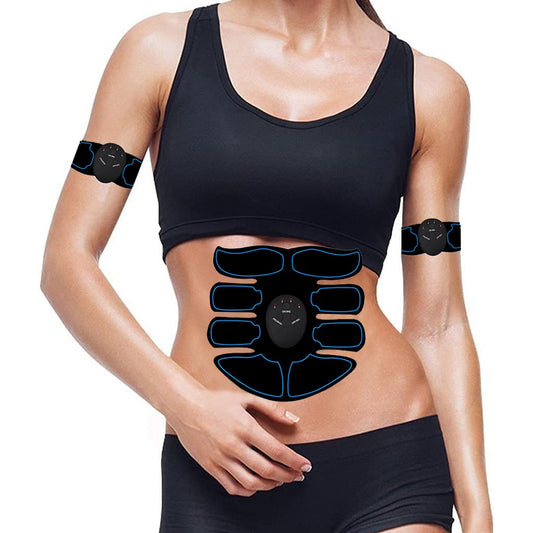 EMS Abdominal Muscle Training Belt Portable Muscle Stimulator Trainer Fitness Equipment Blue