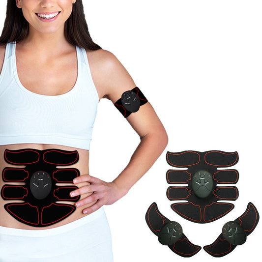 EMS Abdominal Muscle Training Belt Portable Muscle Stimulator Trainer Fitness Equipment Red