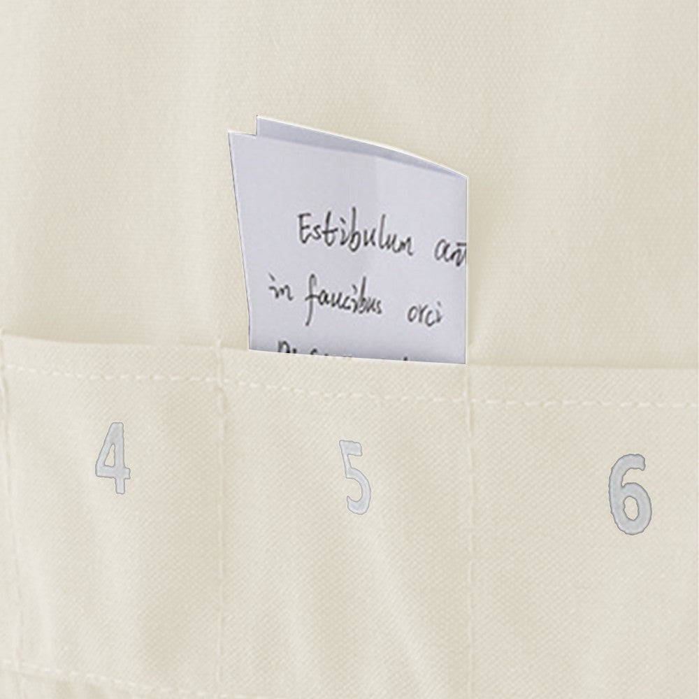 2 X Hanging Calendar Storage Bag with 32 Pockets Hanging Calendar Memo Bag White