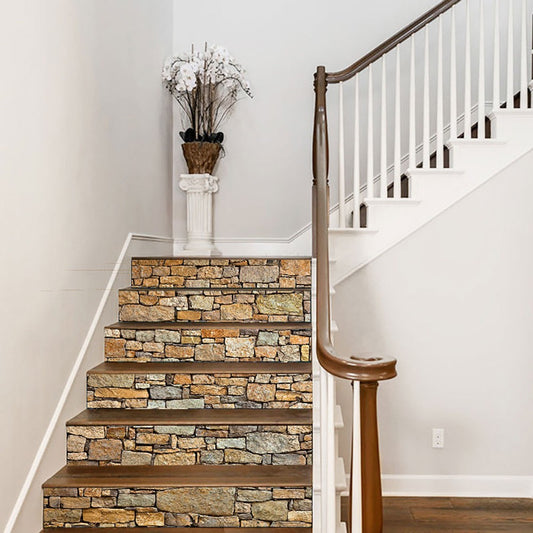 1 X Set of 13 Sheets Self Adhesive Stair Stickers Refurbished Staircase Decals