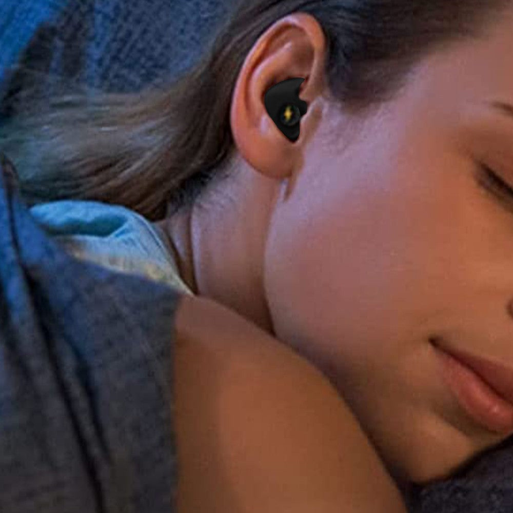 Earplugs for Sleeping Noise Canceling Reusable Silicone Ear Plugs with 5 Pairs Sponge Earplugs Black