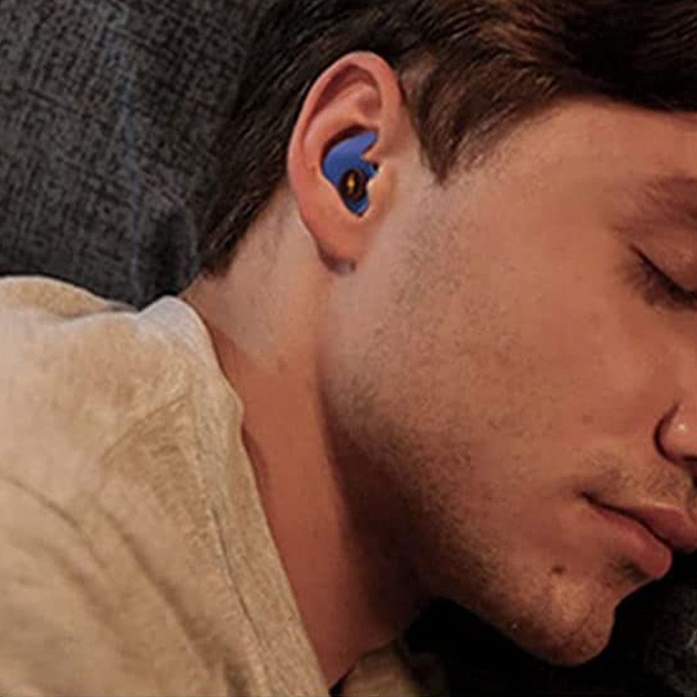 Earplugs for Sleeping Noise Canceling Reusable Silicone Ear Plugs with 5 Pairs Sponge Earplugs Blue