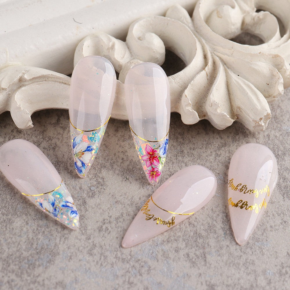 6 Sheets DIY Self Adhesive Nail Decals Stripes Design Nail Sticker Accessories