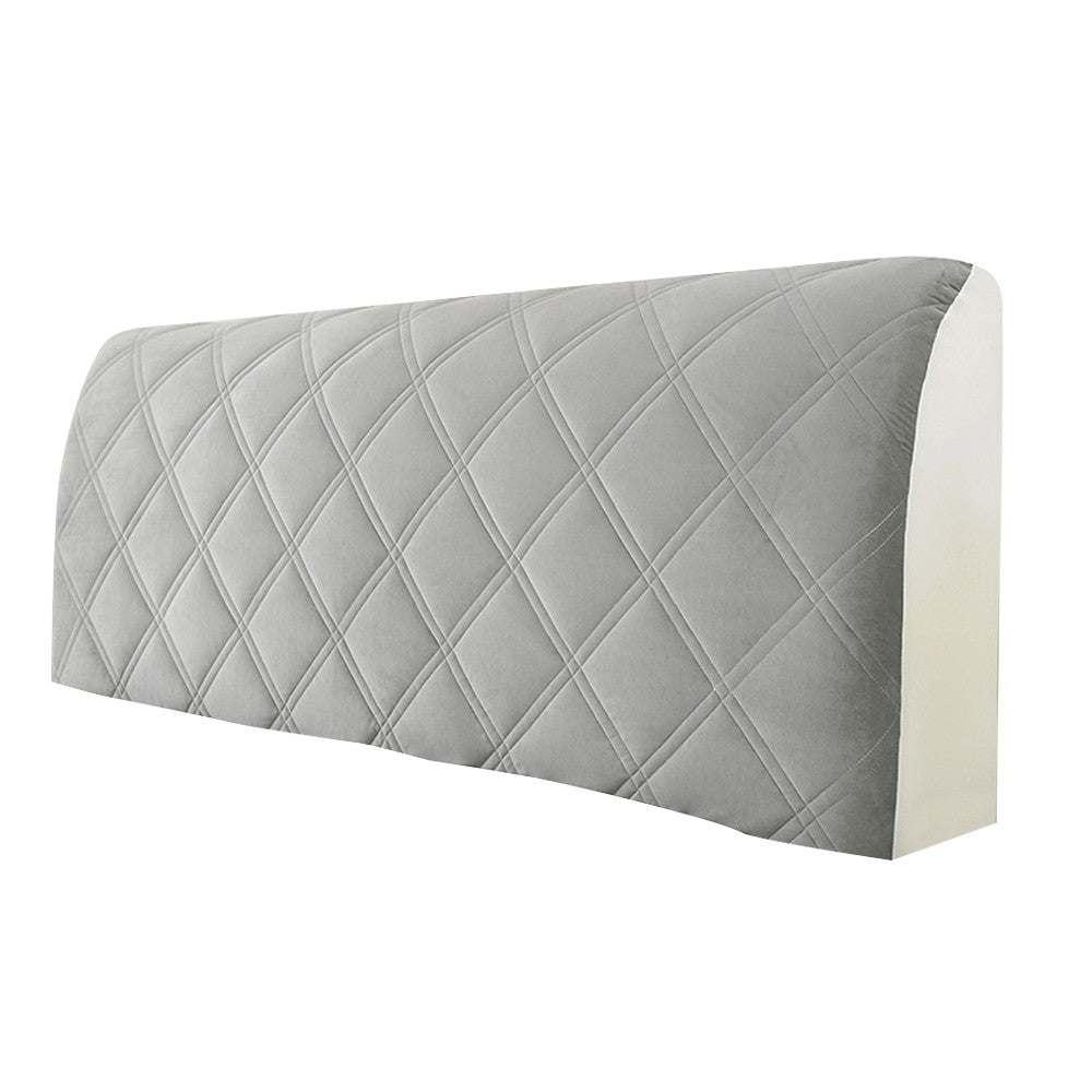 150x70cm Soft Thicken Quilted Bed Headboard Cover Bed Head Slipcover Dustproof Bed Head Backrest Protector Grey