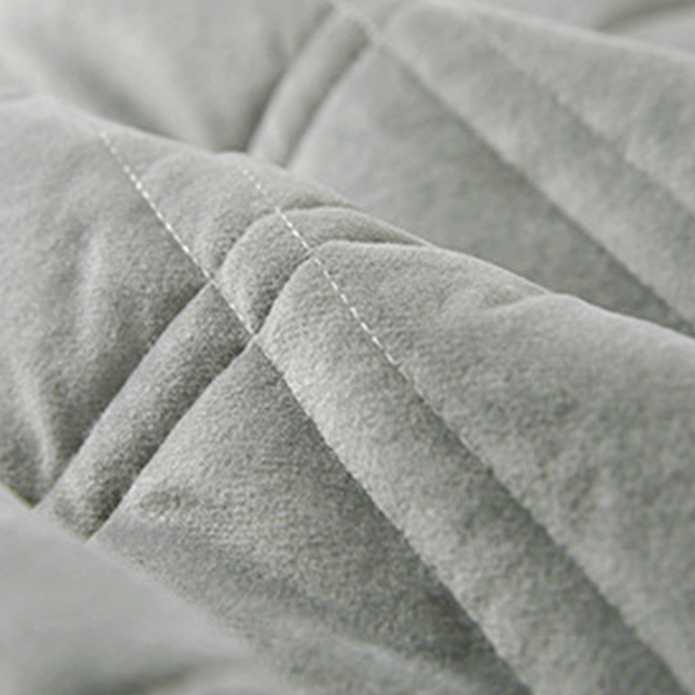 220x70cm Soft Thicken Quilted Bed Headboard Cover Bed Head Slipcover Dustproof Bed Head Backrest Protector Grey