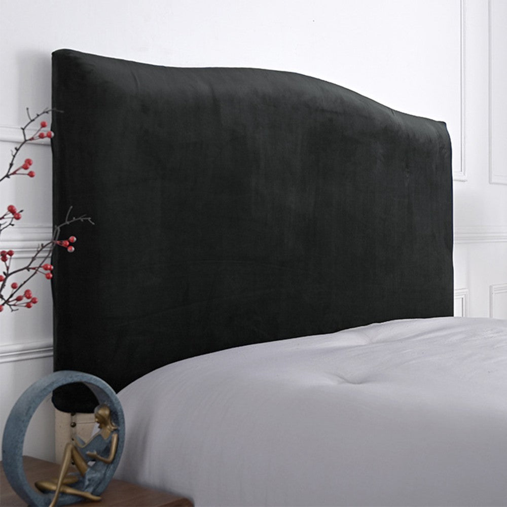 200x75cm Stretch Bed Headboard Cover Bed Head Slipcover Dustproof Bed Head Backrest Protector Black