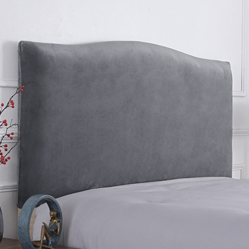 220x75cm Stretch Bed Headboard Cover Bed Head Slipcover Dustproof Bed Head Backrest Protector Grey