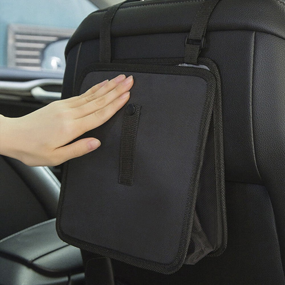 27.5x14.5x27.5cm Foldable Car Trash Can Rubbish Bin Garbage Bag Hanging Car Storage Bag