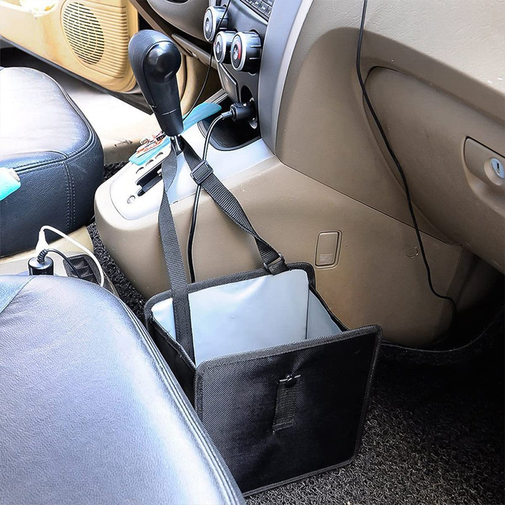 27.5x14.5x27.5cm Foldable Car Trash Can Rubbish Bin Garbage Bag Hanging Car Storage Bag