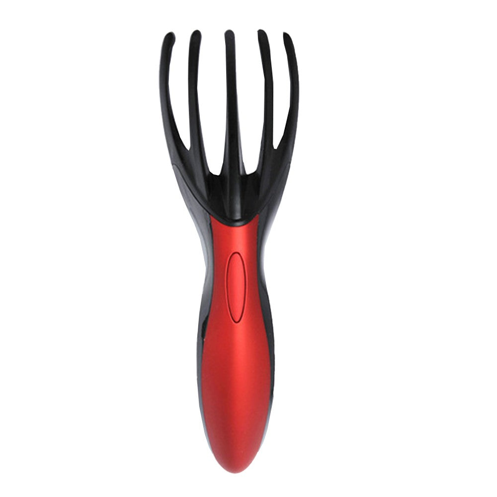 Electric Head Neck Vibration Massager Octopus Claw Scalp Massager Stress Relief Red
