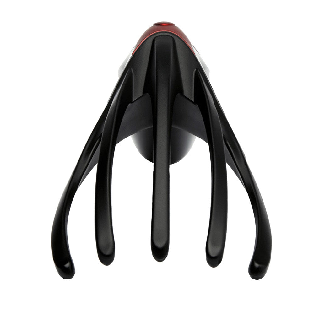 Electric Head Neck Vibration Massager Octopus Claw Scalp Massager Stress Relief Red