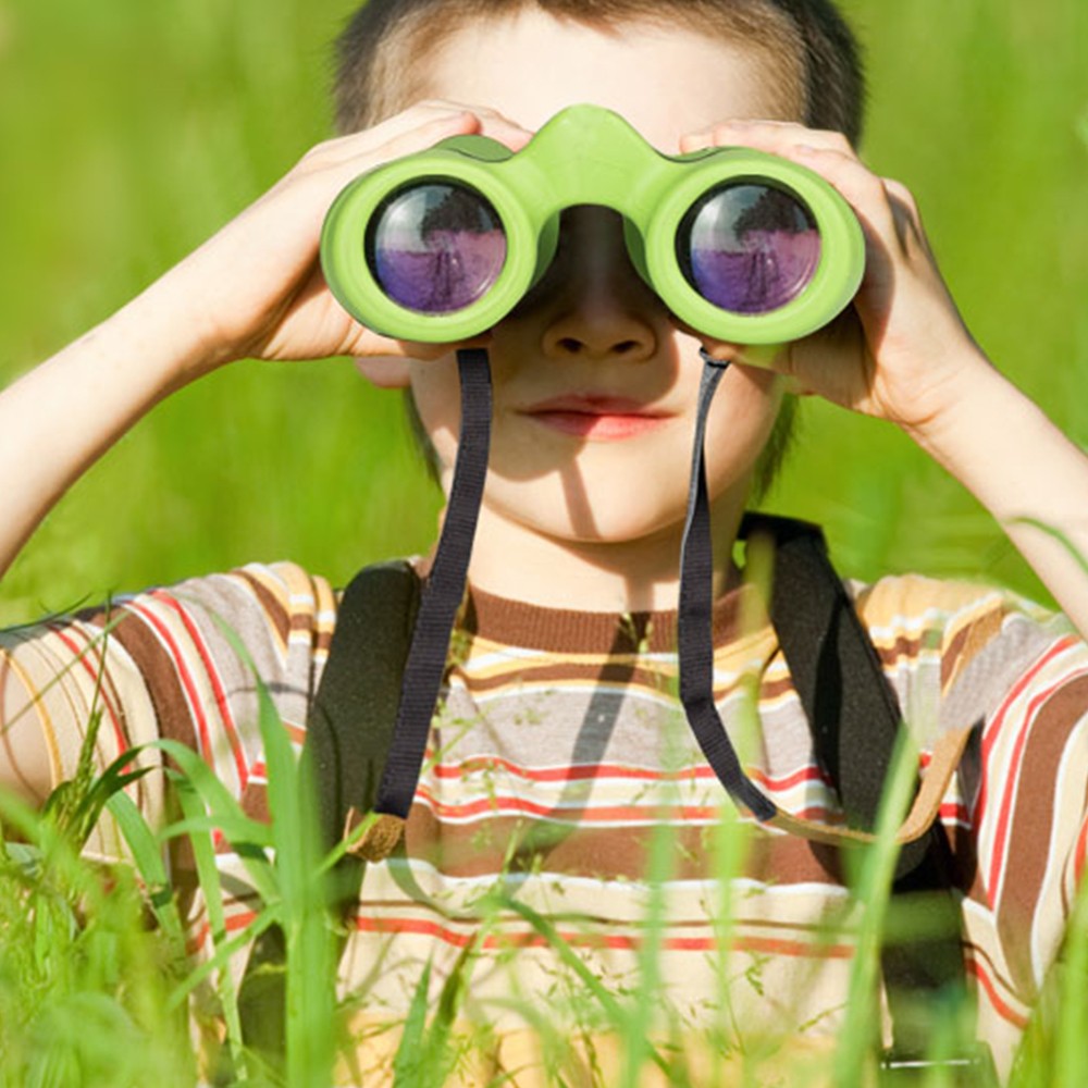 Kids Binoculars Outdoor 8x21 HD Magnification Compact Telescope with Compass and Magnifying Glass