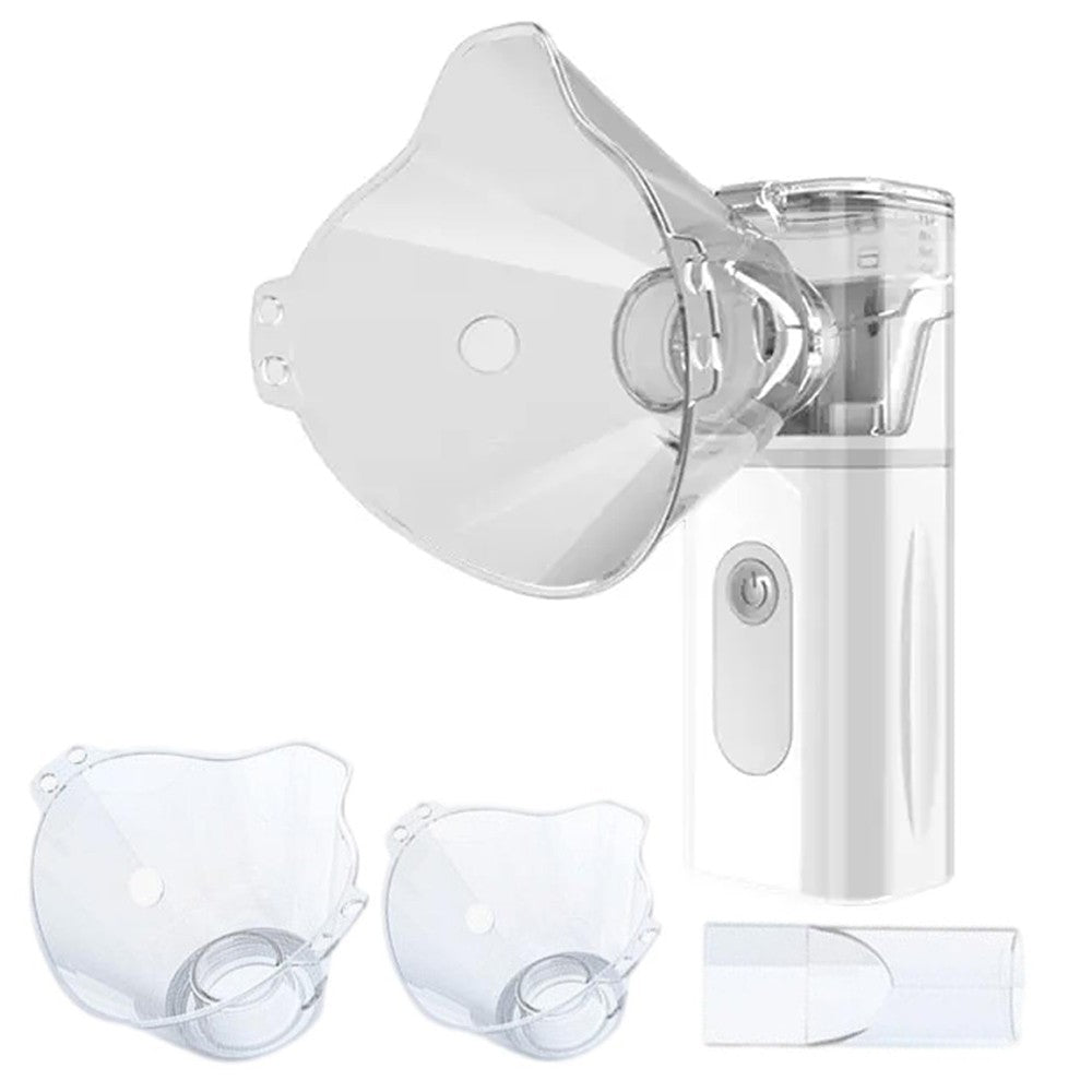 Portable Battery Operated Nebulizer Machine Grey Handheld Mesh Nebulizer Mist Steam Inhaler for Breathing Problems